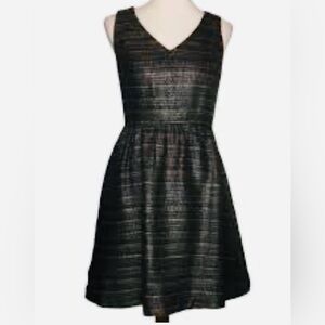 Anthropologie MOULINETTE SOEURS Black Silver Sleeveless Tweed Dress in Sz 4 P